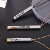 Stainless Steel Jewelry Necklace, 304 Stainless Steel, with 1.97inch extender chain, Vacuum Ion Plating, fashion jewelry & Unisex 45*6mm,41*5mm Approx 19.69 Inch 