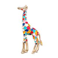 Broche émail, alliage de zinc, Girafe, Placage de couleur d'or, pour femme Vendu par lot