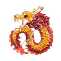 Broche émail, alliage de zinc, dragon, Placage de couleur d'or, pour femme, plus de couleurs à choisir Vendu par lot