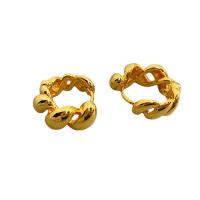 Brass Hoop Earring, plated, fashion jewelry & for woman 