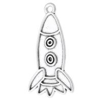 Zinc Alloy Jewelry Pendants, Rocket, plated, Unisex Approx 1.5mm 