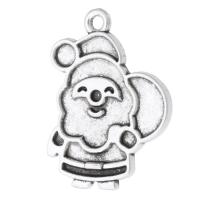 Zinc Alloy Christmas Pendants, Santa Claus, plated, Unisex Approx 1.5mm 