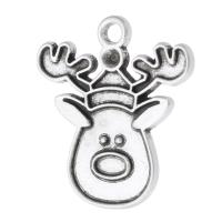 Zinc Alloy Christmas Pendants, Christmas Reindeer, plated, Unisex Approx 2mm 