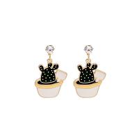 Enamel Zinc Alloy Drop Earring, stoving varnish & for woman 