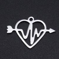 Stainless Steel Heart Pendants, 201 Stainless Steel, Vacuum Ion Plating, fashion jewelry & for woman 