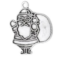 Zinc Alloy Christmas Pendants, Santa Claus, plated, Unisex Approx 2mm 