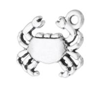 Zinc Alloy Jewelry Pendants, Crab, plated, Unisex Approx 2mm 