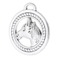 Zinc Alloy Jewelry Pendants, Flat Round, plated, Unisex Approx 4mm 