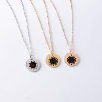 Stainless Steel Jewelry Necklace, 304 Stainless Steel, Round, Vacuum Ion Plating, fashion jewelry & Unisex 20mm Approx 17.72 Inch 