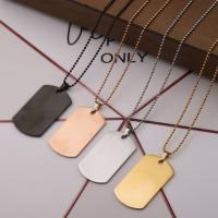 Stainless Steel Jewelry Necklace, 304 Stainless Steel, Vacuum Ion Plating, fashion jewelry & Unisex 1.5mm,22*38.7mm Approx 17.72 Inch 