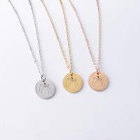 Stainless Steel Jewelry Necklace, 304 Stainless Steel, Round, Vacuum Ion Plating, fashion jewelry & Unisex 20mm Approx 17.72 Inch 