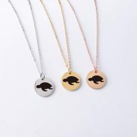 Stainless Steel Jewelry Necklace, 304 Stainless Steel, Round, Vacuum Ion Plating, fashion jewelry & Unisex 20mm Approx 17.72 Inch 