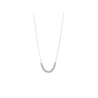 Stainless Steel Jewelry Necklace, 304 Stainless Steel, Square, silver color plated, fashion jewelry & for woman cm 