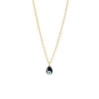 Stainless Steel Jewelry Necklace, 304 Stainless Steel, with Brass, with 8cm extender chain, Teardrop, gold color plated, fashion jewelry & for woman & enamel cm 