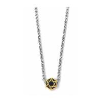 Stainless Steel Jewelry Necklace, 304 Stainless Steel, with 8cm extender chain, Hexagram, plated, fashion jewelry & Unisex cm 