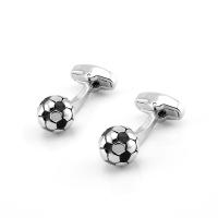 Messing Manschettenknöpfe, Fussball, plattiert, unisex & Emaille, 11mm, 10PaarePärchen/Menge, verkauft von Menge