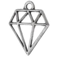 Zinc Alloy Jewelry Pendants, Diamond Shape, plated, Unisex & hollow Approx 3mm 