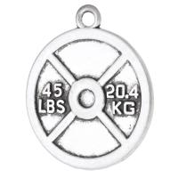 Zinc Alloy Jewelry Pendants, Flat Round, plated, Unisex Approx 2mm 