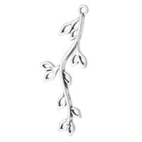 Zinc Alloy Leaf Pendants, plated, Unisex Approx 1.5mm 