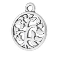 Zinc Alloy Jewelry Pendants, Flat Round, plated, Unisex & hollow Approx 2mm 