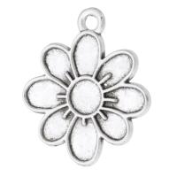 Zinklegierung Blume Anhänger, plattiert, unisex, keine, 20.5x23x1mm, Bohrung:ca. 1.5mm, verkauft von kg