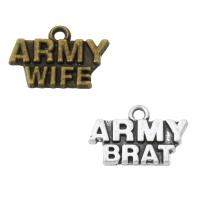 Zinc Alloy Message Pendants, plated, Unisex Approx 2mm 