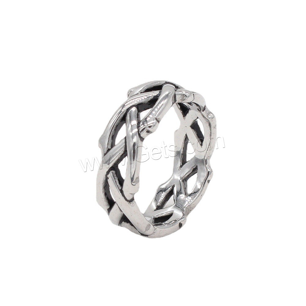 Edelstahl Fingerring, 304 Edelstahl, Vakuum-Ionen-Beschichtung, verschiedene Größen vorhanden & für den Menschen & hohl, keine, 7mm, Größe:7-12, verkauft von PC