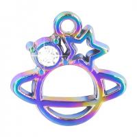 Zinc Alloy Jewelry Pendants, colorful plated, Unisex & with rhinestone Approx 50 cm 