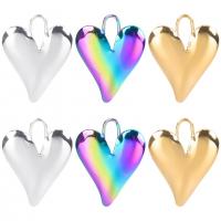 Stainless Steel Heart Pendants, 304 Stainless Steel, Vacuum Ion Plating, vintage & Unisex 