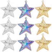 Stainless Steel Star Pendant, 304 Stainless Steel, Vacuum Ion Plating, vintage & Unisex 