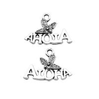 Zinc Alloy Jewelry Pendants, Alphabet Letter, antique silver color plated, DIY 