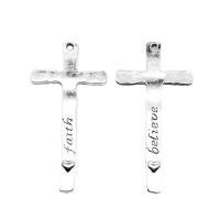 Zinc Alloy Cross Pendants, antique silver color plated, DIY, silver color 