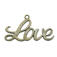 Zinc Alloy Jewelry Pendants, Alphabet Letter, antique bronze color plated, DIY 