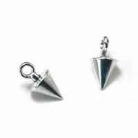 Zinc Alloy Jewelry Pendants, Conical, antique silver color plated, Unisex, silver color 