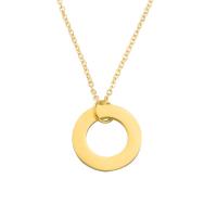 Stainless Steel Jewelry Necklace, 304 Stainless Steel, Donut, Vacuum Ion Plating, fashion jewelry 25mm .7 Inch 