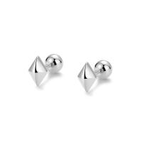 Sterling Silver Stud Earring, argent sterling 925, Placage, pour femme, plus de couleurs à choisir Vendu par paire