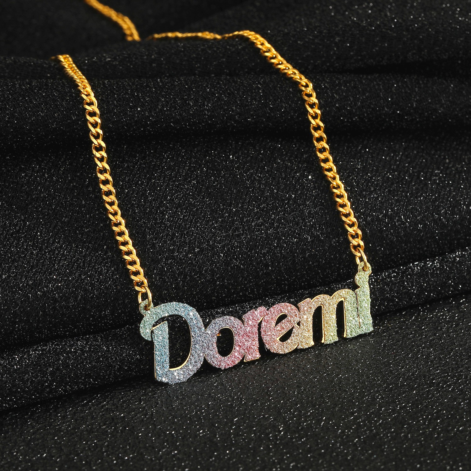 Collar de Acero Inoxidable, acero inoxidable 304, con 1.97inch extender cadena, Recubrimiento iónico al vacío, Cada texto personalizado debe tener menos de 10 letras & Joyería & para mujer, dorado, longitud:aproximado 17.72 Inch, Vendido por UD