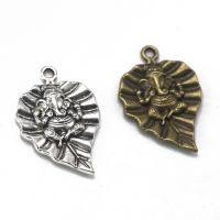 Zinc Alloy Leaf Pendants, plated, vintage & Unisex 