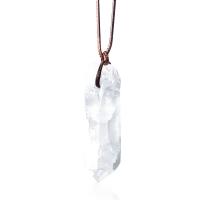 Clear Quartz Necklace, fashion jewelry, 30-55mm Approx 15.75 Inch 