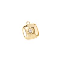 Cubique Pendentif en laiton zircon pavent, cadre, Placage de couleur d'or, pavé de micro zircon Vendu par PC