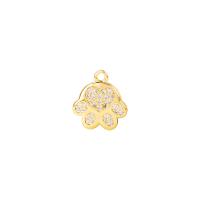 Cubique Pendentif en laiton zircon pavent, Griffe, Placage de couleur d'or, pavé de micro zircon Vendu par PC