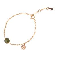 Pulseras de Plata Estelina, plata de ley 925, con Hetian Jade, chapado en color dorado, para mujer, más colores para la opción, longitud:aproximado 5.9 Inch, Vendido por UD