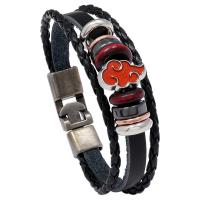 Leder Armband, mit Zinklegierung, plattiert, Modeschmuck & verschiedene Stile für Wahl, keine, verkauft von PC