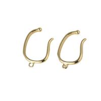 Brass Clip On Earring Finding, gold color plated 