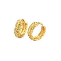 Plata de ley 925 Anilla Aro Pendiente, chapado en color dorado, diferentes estilos para la opción & micro arcilla de zirconia cúbica, 12.8mm, Vendido por Par