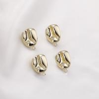 Brass Earring Stud Component, plated 