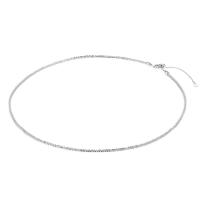 Collier de bijoux en argent , Argent sterling 925, Placage, bijoux de mode & pour femme, plus de couleurs à choisir Environ 14.9 pouce, Vendu par PC