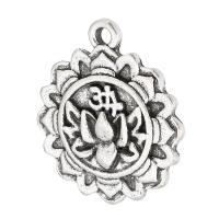 Zinc Alloy Jewelry Pendants, Flower, plated, Unisex Approx 2mm 