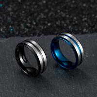 Acier inoxydable 304 bague, bijoux de mode & normes différentes pour le choix & pour homme, plus de couleurs à choisir, 8mm, Vendu par PC