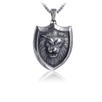 Collier de bijoux de titane, Acier titane, lion, Plaqué de couleur d'argent, bijoux de mode & styles différents pour le choix, plus de couleurs à choisir Vendu par PC